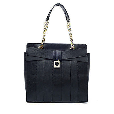 Betsey Johnson STRUCTURED HEART Tote Convertible Multifunction Satchel LG Bag B