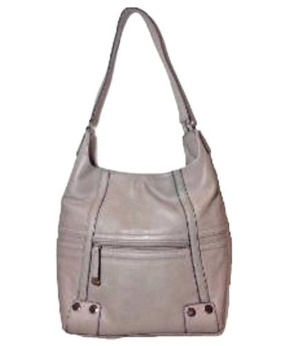 Tignanello Rock City Hobo Leather Studded Bag Shoulder Tote Mushroom NWT 10 x 11