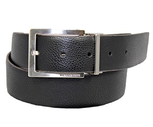 Michael Kors Twist Reversible 28536 Pebbled Faux Leather Mens Dress Belt 75 BBR