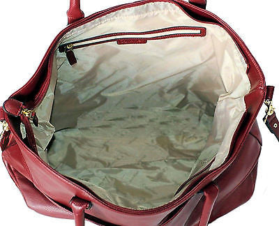 CALVIN KLEIN Key Items Tote H3GAA1QB Pebble Leather Satchel Shoulder Bag $228.