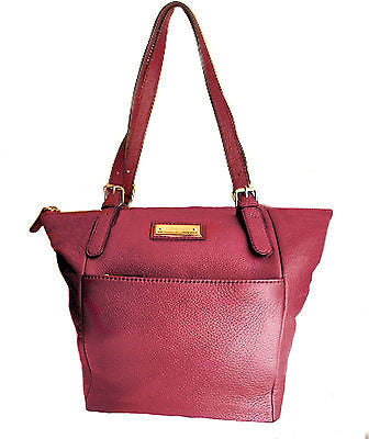 CALVIN KLEIN Key Items Tote H3GAA1QB Pebble Leather Satchel Shoulder Bag $228.