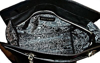 Betsey Johnson STRUCTURED HEART Tote Convertible Multifunction Satchel LG Bag B=