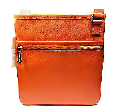 Michael Kors Jet Set Saffiano Leather Large Messenger Crossbody Bag Tangerine