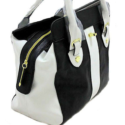 Betsey Johnson Turnlock Doctor Satchel Faux Leather Tote Bag New Style 15.5 x 9"