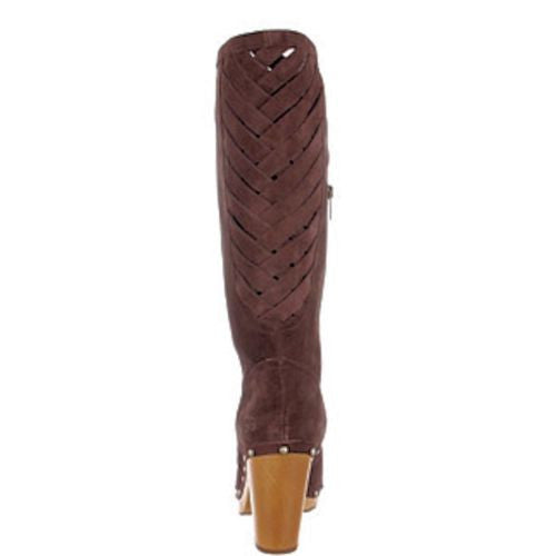 UGG Australia Rumer Suede Mid High Chocolate Lattice Weave Stud Boots ON SALE